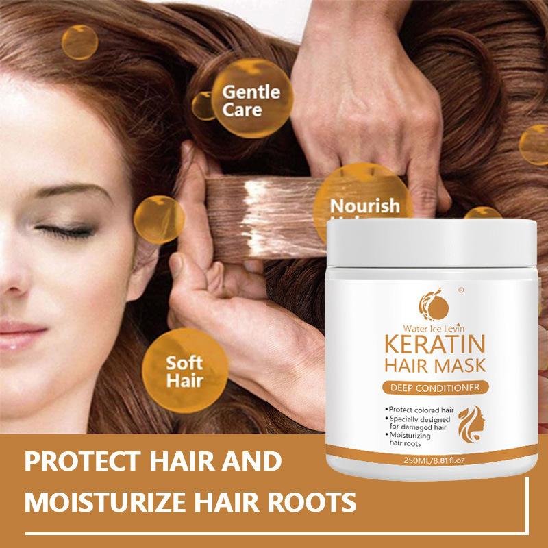 Keratin Hair Mask Repair Permed and Dyed Smooth Dry and Frizzy Hair Conditioner