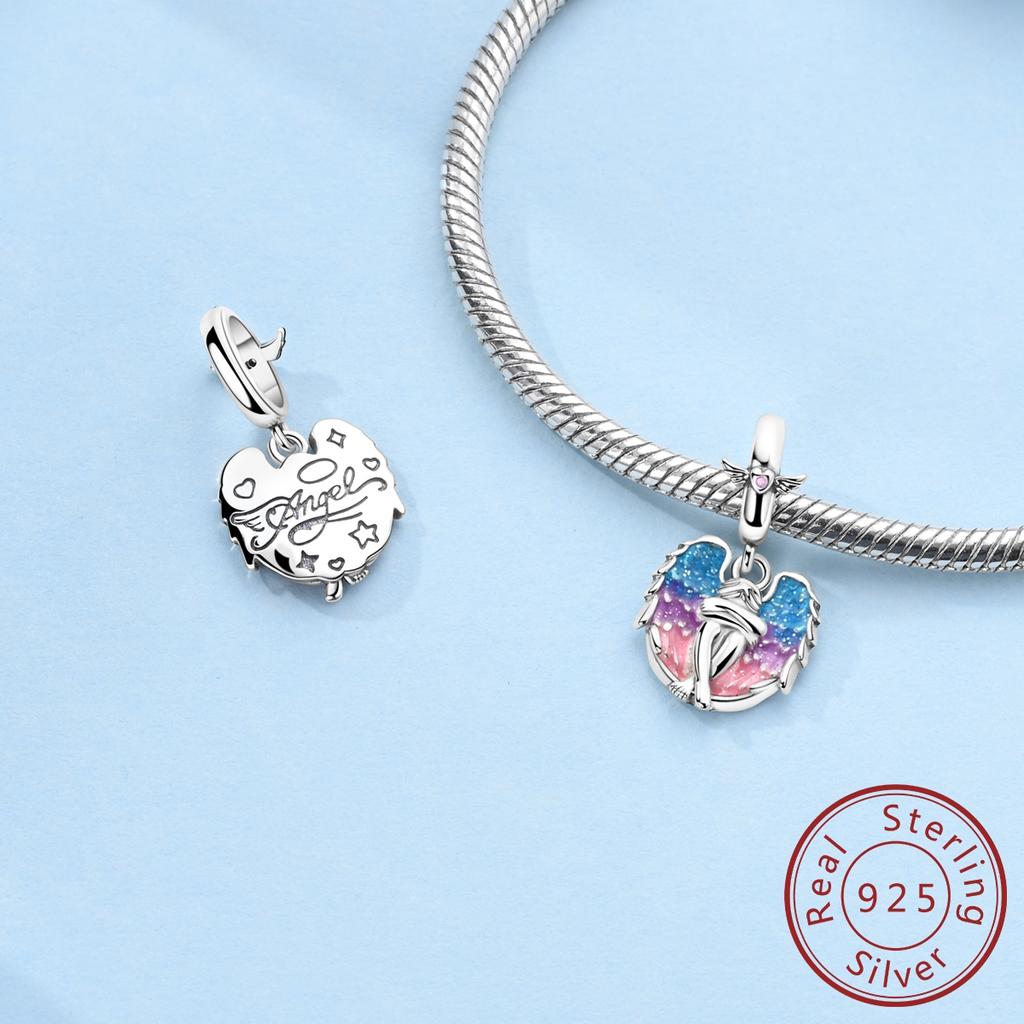 Настоящий медный шарм, подходит для браслета, бусина, сделай сам, оригинальная подвеска, бабочка, ангел, кошка, женские украшения