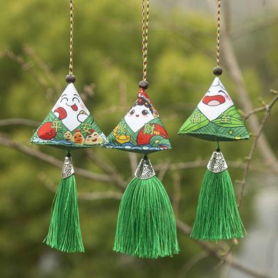 Фестиваль лодок-драконов Полынь Zongzi Sachet Emoji Sachet Средство от комаров Мини-треугольник Zongzi Sachet Активный подарок Подвеска