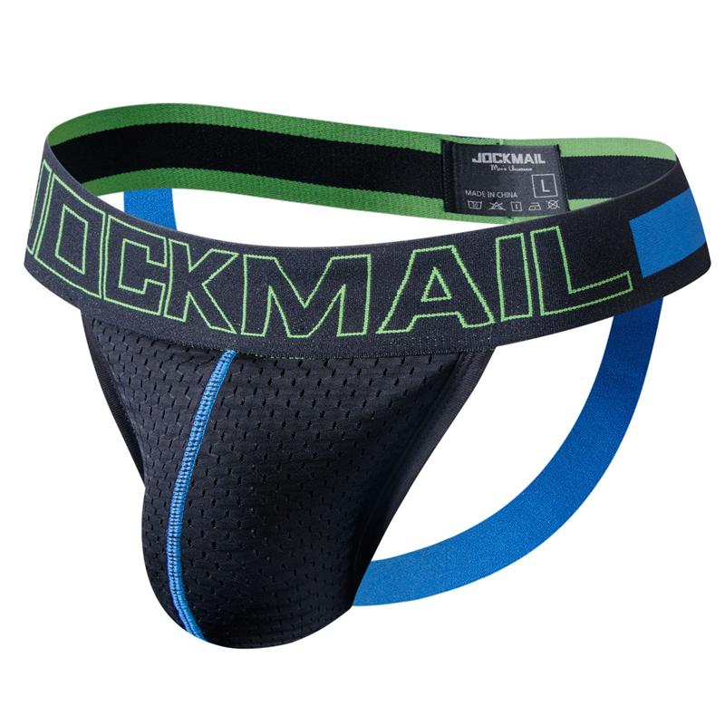 Бандажи JOCKMAIL, модные мужские стринги с низкой талией, нижнее белье, сетчатые дышащие сексуальные бандажи Halo, спортивные повседневные мужские трусы-стринги