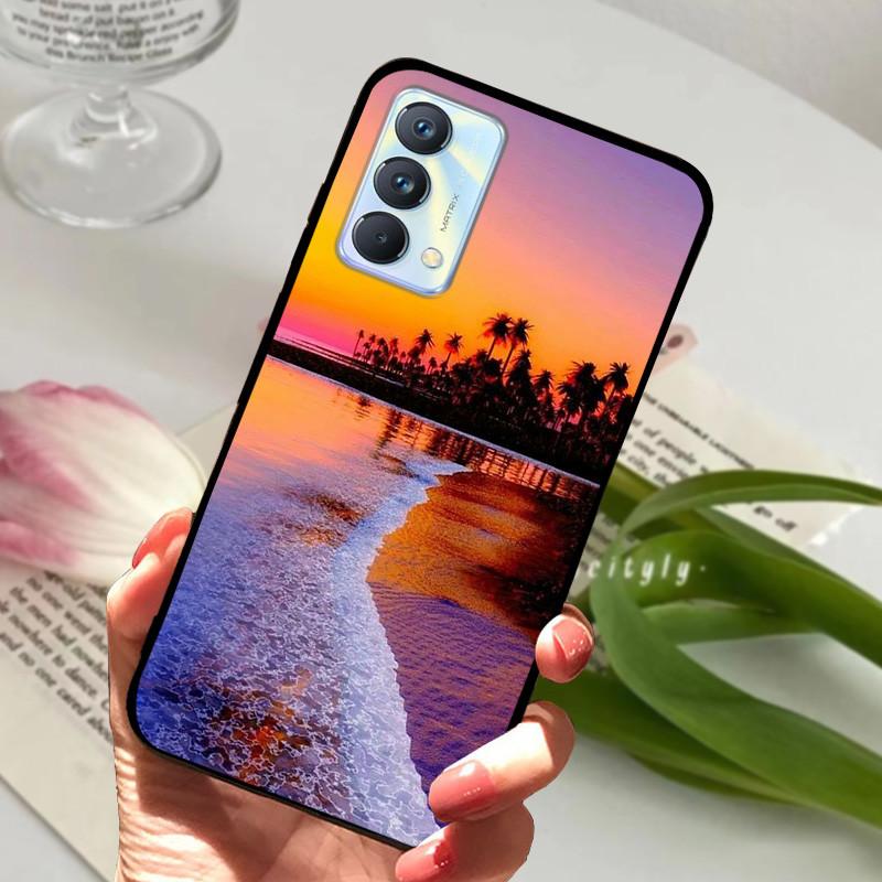 Для чехла Realme GT Master Case Edition Животные Мультфильмы Мягкий Силикон Funda для Телефона Realme GT Master Explorer Чехол Черный Coque