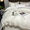 Luxury Embroidery King Size 600Tc Egyptian Cotton Soft Smooth Duvet Cover Sheet Set Fitted Sheet Pillowcases Hotel Bedding Set