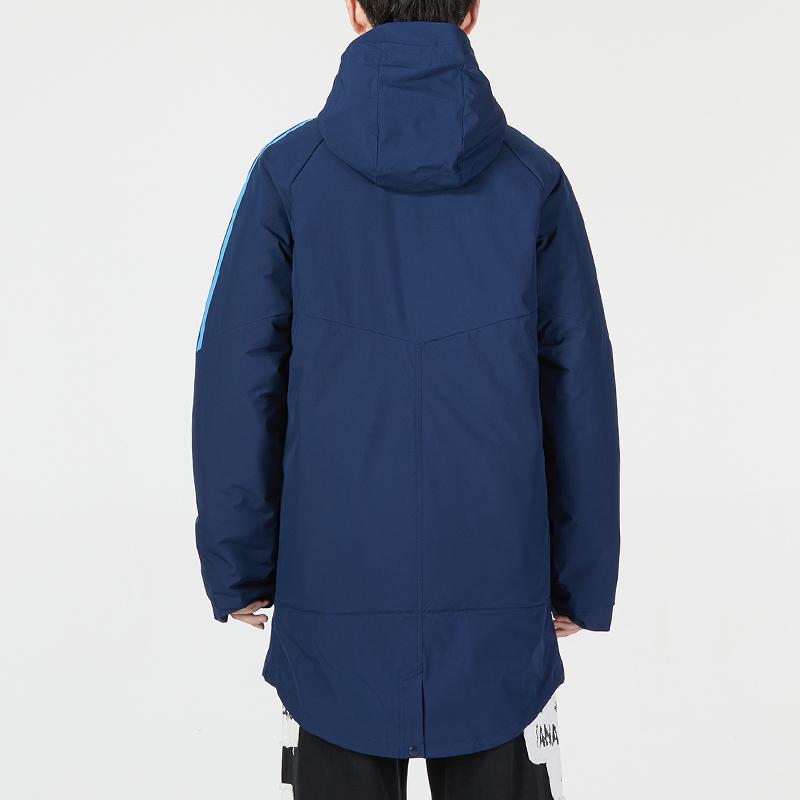 Adidas Afa Stad Par Sports Striped Casual Hooded Cotton Jacket Men Jacket Blue HF3912