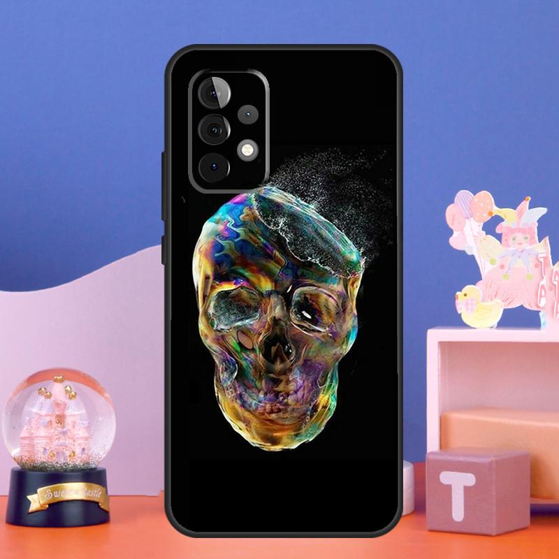 Cool Spooky Skull Face Case For Samsung Galaxy A16 A26 A36 A56 A15 A35 A55 A34 A54 A52 A12 A32 A13 A33 A53 A17 A06