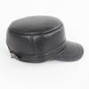 Men Fashion Genuine Cowhide Leather Baseball Cap Casual Real Leather Hat Autumn Winter Real Cowhide Leather Ear Protection Caps