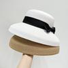 Summer Sun Protection Hat Woven Bow Sun Protection Big Brim Straw Hat UV Protection Fisherman Hat