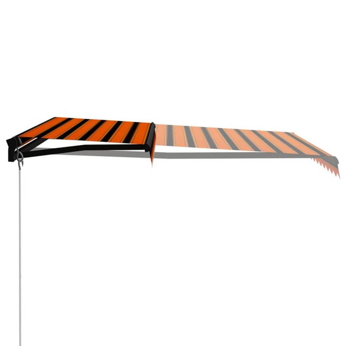 VidaXL Auvent manuel rétractable avec LED 300x250 cm Orange et marron 3055223
