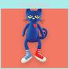 Очаровательная Плюшевая Игрушка Кот Пит Фунни 14" Для Детей Идеально Подходит для Рождественских Подарков