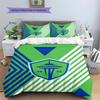 The Seattle Sounders FC Pattern Bedding Set Quilt Cover Pillowcase Home Decor Gift (1 * duvet cover + 2 * pillowcase, without core)