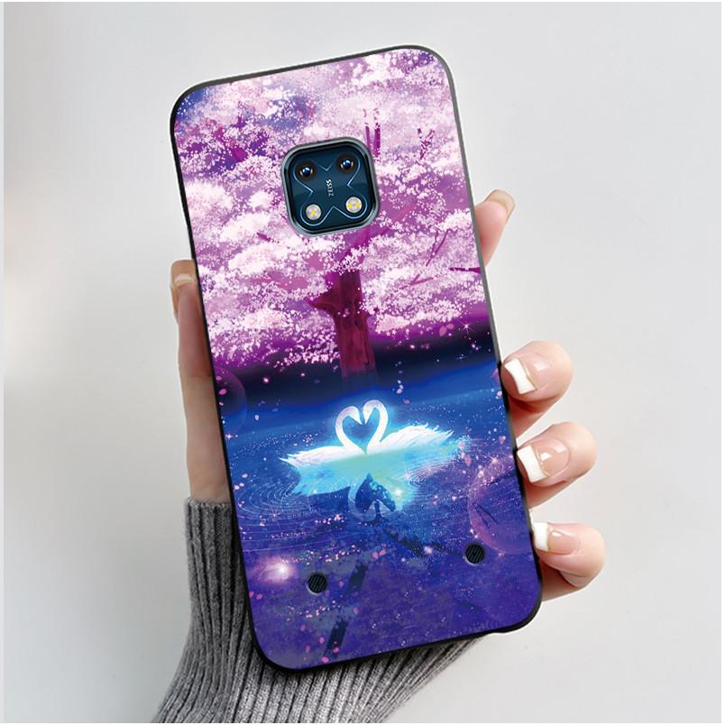 Чехол для Nokia XR20 Чехол Эстетичный Модный Милый Кот Астронавт Мультяшный Черный ТПУ Силикон Мягкий Ударопрочный Чехол для Телефона Задняя Крышка