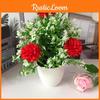 Simulated Hydrangeamacrophyllas Flowers Potted Plants Desktop Decor