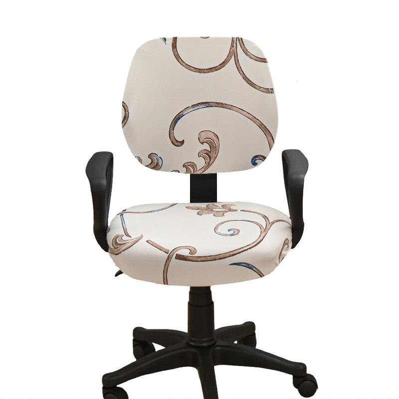 2024 Printed Split Chair Cover Elastic Office Split Seat Cover Home Computer Chair Cover
