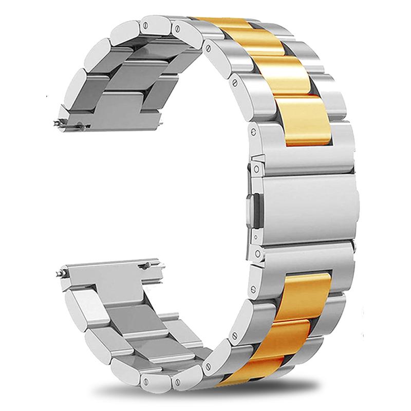 Металлический ремешок 22 мм 20 мм для Samsung Galaxy Watch 3, Huawei GT2/Amazfit GTR, браслет из нержавеющей стали, браслет для Samsung Watch 4