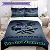 Seattle Seahawks Customize Your Name Bedding Set Breathable Duvet Cover With Pillowcases Decorative Bed Linen For Bedroom Home Decoration Birthday Gif