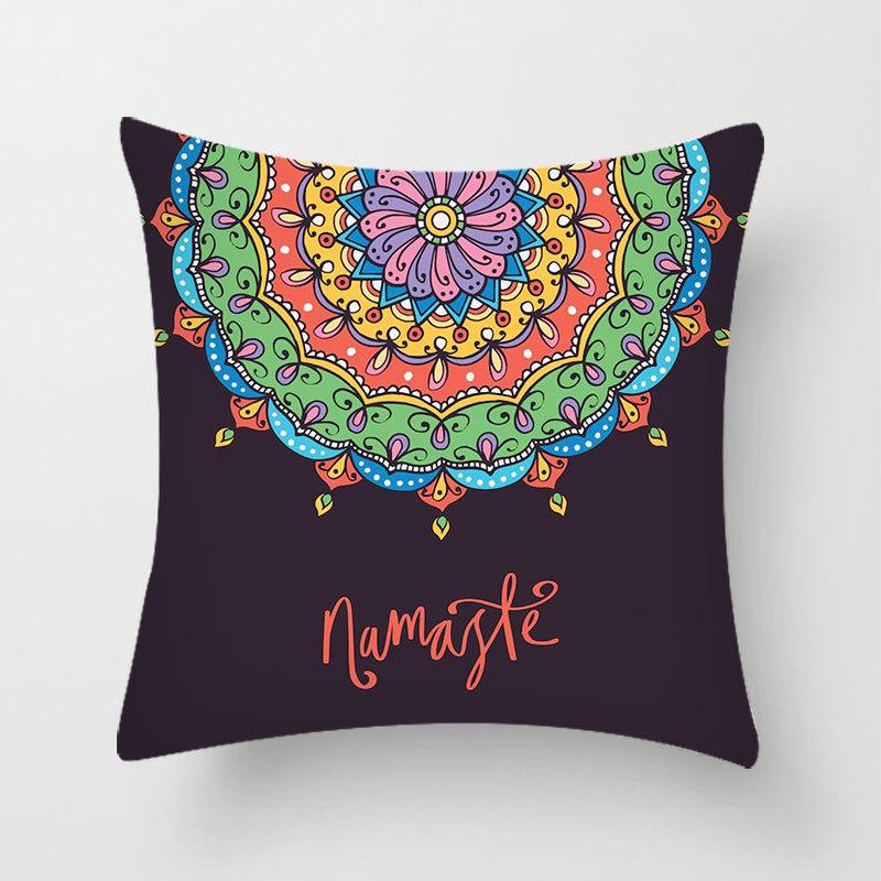 Стежка Красочный Принт Мандалы Наволочка Спальня Диван Подушка Персиковая Кожа Наволочка Домашняя