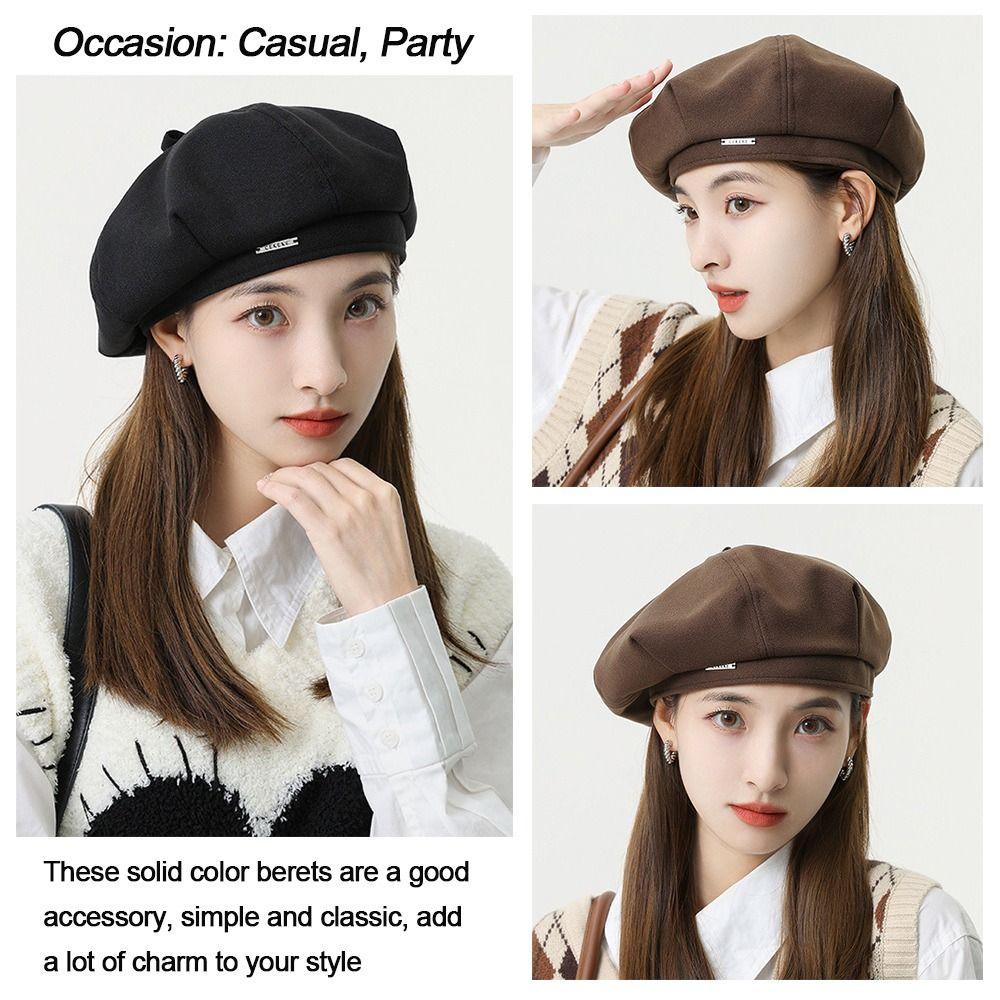 Elegant Beanie Retro Vintage Felt Berets Beret Hat Flat Cap Hat Beret Cap