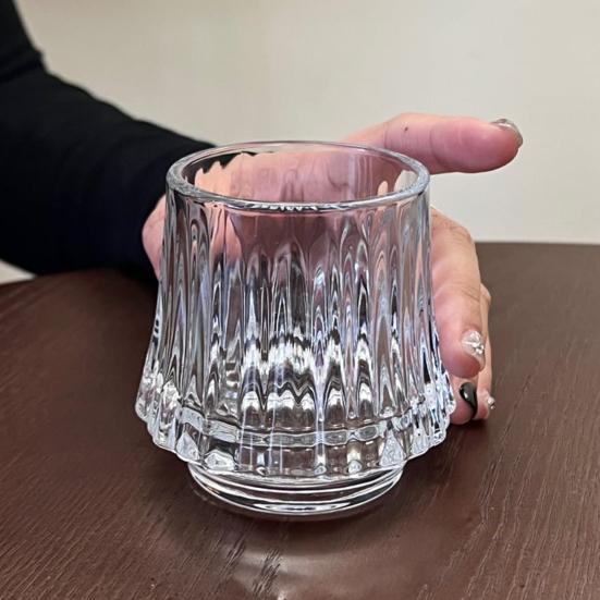 Стеклянная кофейная кружка с текстурой вулкана 150 мл, стакан для виски с рельефным рисунком, термостойкий стакан для напитков для эспрессо, латте, коктейлей