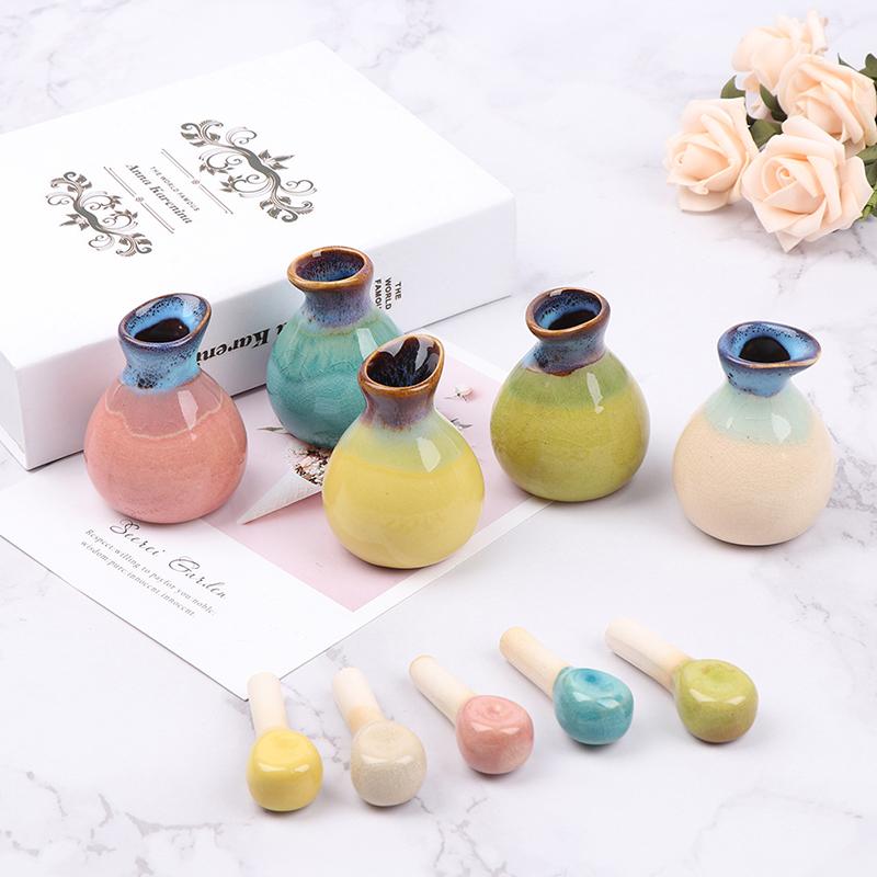 Керамическая бутылка эфирного масла с ароматом, ароматерапия, пустой контейнер для хранения 60 мл