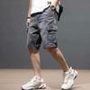 Men's Summer Japanese Fashion Denim Multi-Pocket Loose Shorts
