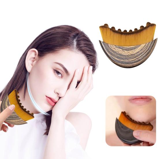 Лимфатическая контурная щетка для лица, моделирующая линию подбородка и челюсти, лимфодренажный массажер, эргономичная щетка для снятия усталости, скраб для ухода за лицом