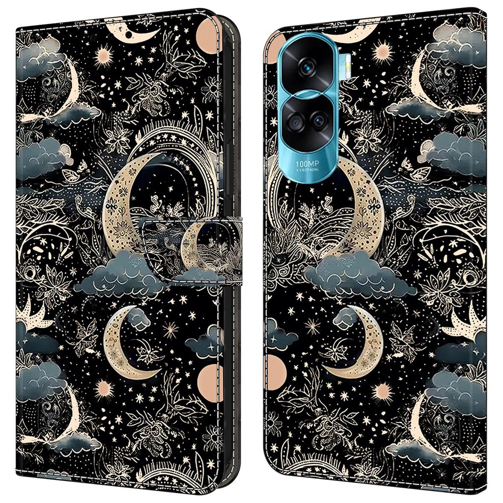 Для Honor 90 Lite 5G/X50i 5G Чехлы Магнитный чехол для телефона Печать с рисунком Кошелек Защита от царапин Чехол для телефона