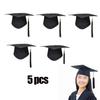 5 шт. академическая шляпа акриловые волокна головной убор академические сувенирные шапки косплей принадлежности кулон унисекс выпускной шляпа мастер