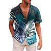 Men's Hawaiian Printed Button Short Sleeve Shirts Men's Casual Fashion Short Sleeve Shirts