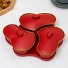 PP Plastic Candy Box New Year's Festival Festive Candy Box Snack Box Creative Partition Heart-shaped Dried Fruit Box