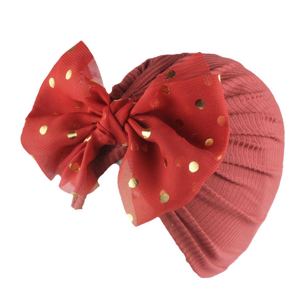 Soft Hair Accessories Cotton Bowknot Beanies Baby Turban Hat Infant Hospital Hat Head Wrap