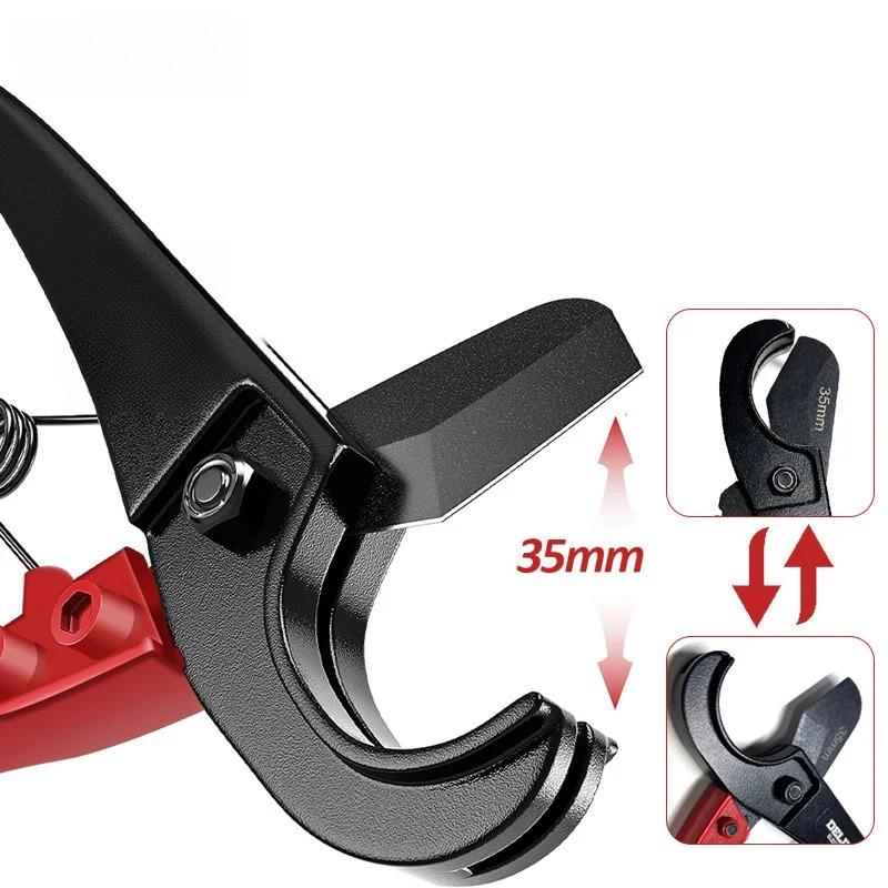 Электрический труборез, Ножницы для труб Материал SK5 Храповый резак ПВХ/ПУ/ПП/ПЭ Резка шлангов Ручной инструмент, для сантехника, домовладельцев