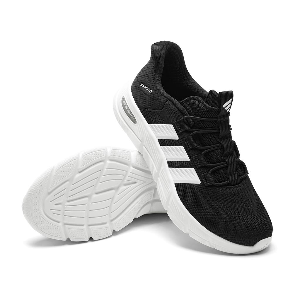 adidas Cloudfoam Амортизация Дышащие Легкие Низкие Ходьба Обувь Унисекс Черный Белый KJ5916