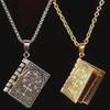 Gothic Style Flip Book Cross Necklace Pendant for Men and Women - European and American Fashion Trend