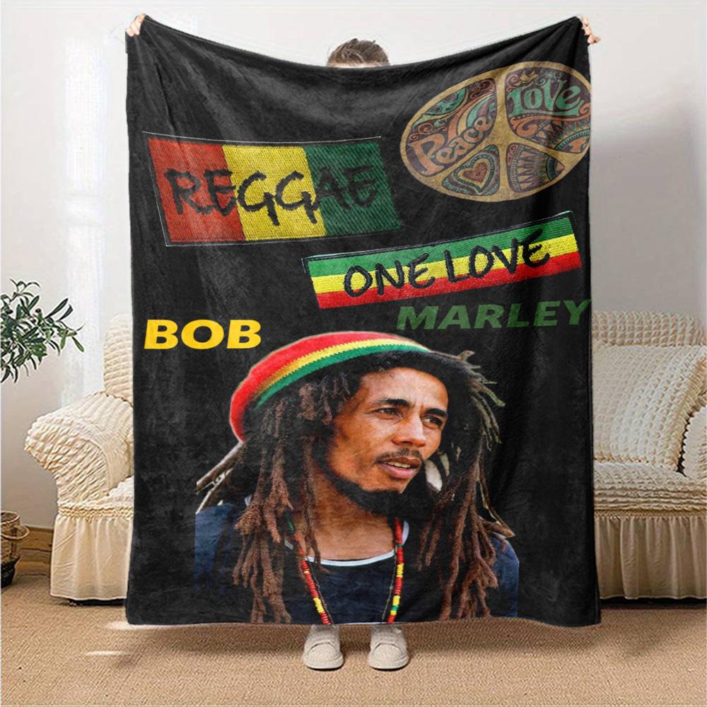 Bob Marley Blanket Durable Comfort Perfect for Bedding Picnics Office for All Seasons Warmthful Decor Unique Gift for Family and Friends Camping
