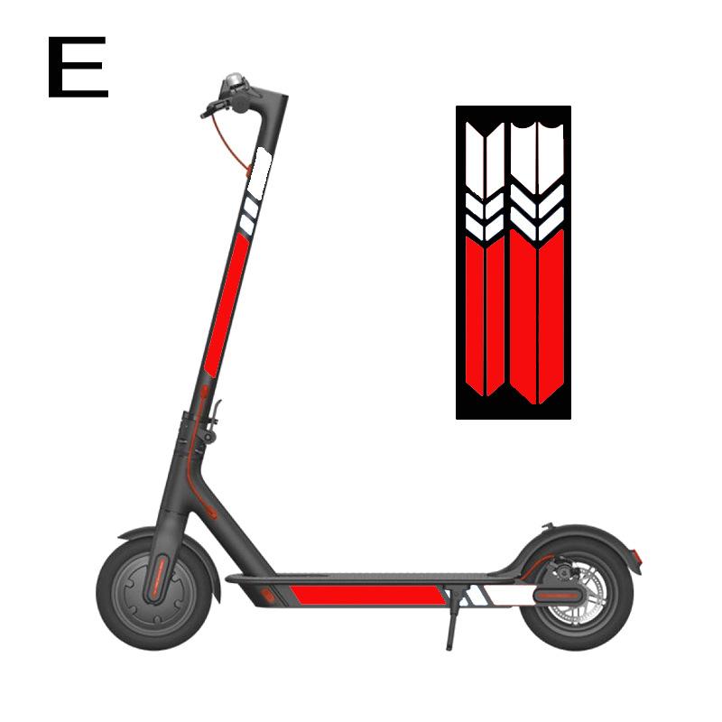 1 комплект, светоотражающие наклейки для ночной безопасности, предупреждающая полоса для скейтборда для Xiaomi M365/Pro/1S/Pro 2, аксессуар для электрического скутера
