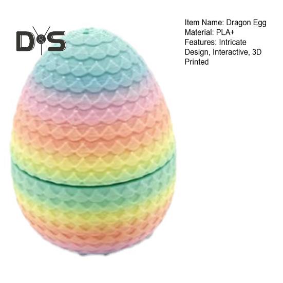 Яйцо таинственного дракона, красочное пасхальное яйцо дракона, напечатанное на 3D-принтере, подвижная шарнирная игрушка-дракон, пасхальная корзина, наполнители, подарки для любителей фэнтези