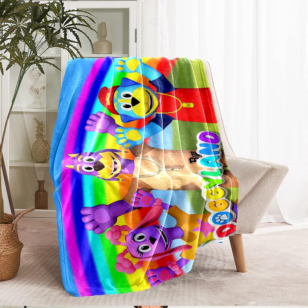 Doggyland Theme Printed Blanket - Perfect for Couch, Bed, Travel & Outdoor Use | Machine Washable, Cozy & Durable.