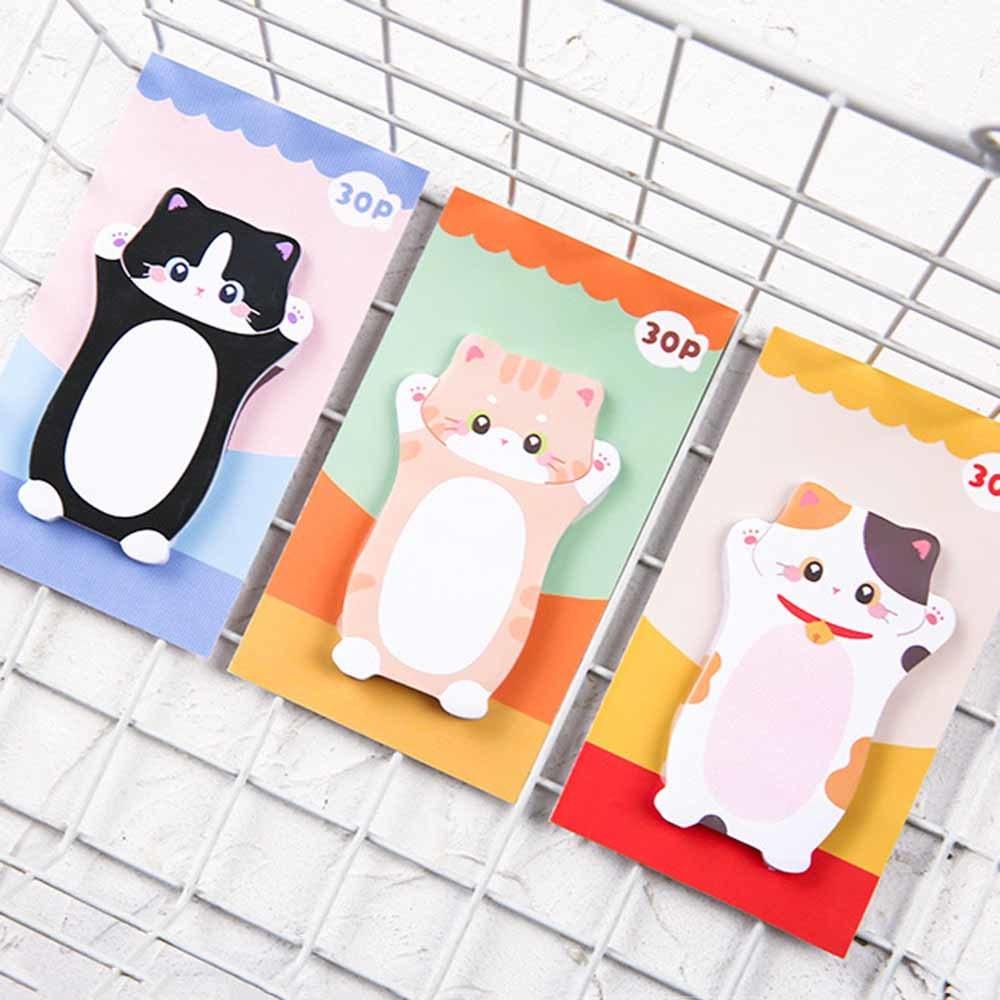 1 Pcs Cute Kawaii Cat Kitty Sticky Notes Sticker Memo Pad Scrapbooking School Office Supply Stationery Gift Bookmark