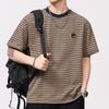 Мужская футболка с коротким рукавом в ретро-полоску - Летняя коллекция 2025