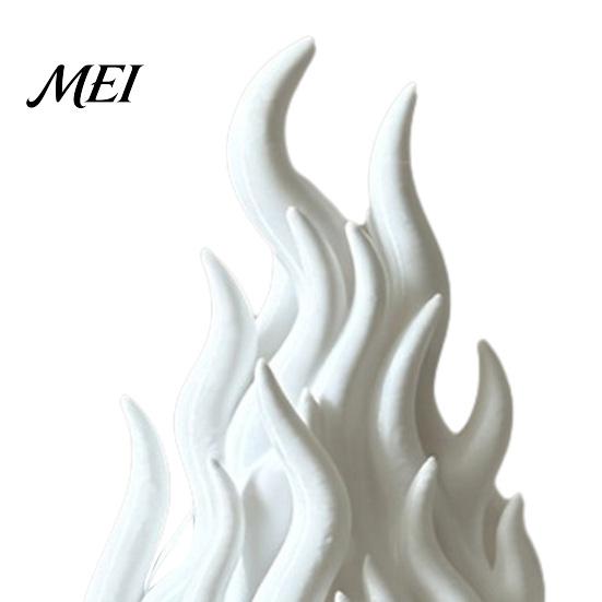 Versatile Decorative Piece 3D Printed Flame Candle Holder Shade, Gothic Ambient Decor Figurine, Hollow Soft Light Frosted Texture Tealight Cover