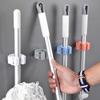 Mop Holder Flying Wall Mounted Mop Holder Brush Broom Hanger Umbrella Clip Bathroom Storage Rack