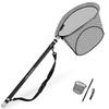 KOMCLUB Landing Net, Ash Net, Made of Carbon, Total Length 6.6M, Telescoping Landing Pole, Rock Ball Set, 9 Pieces, Rubber Coating Net, Sea Fishing