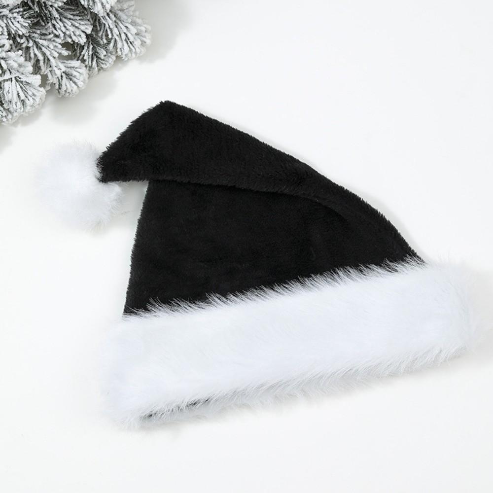 Pom Pom Plush Christmas Hat Faux Fur Trim Festive Santa Cap Christmas Santa Hat Christmas Parties