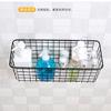 Kitchen Wrought Iron Hanging Basket Storage Box Without Punching Wall-mounted Desktop Bathroom Toile