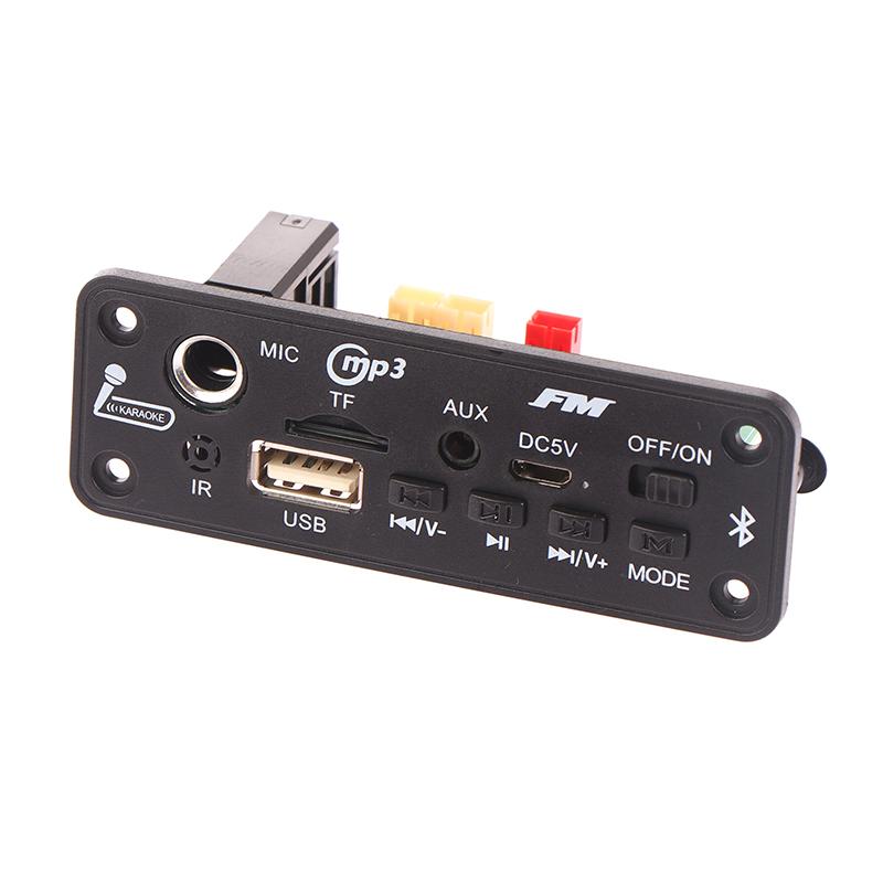 10W 6W Bluetooth Amplifier Mp3 Decoder Board Microphone Car Mp3 Player Recharge Fm Radio Module Microphone Tf Usb Amplificador