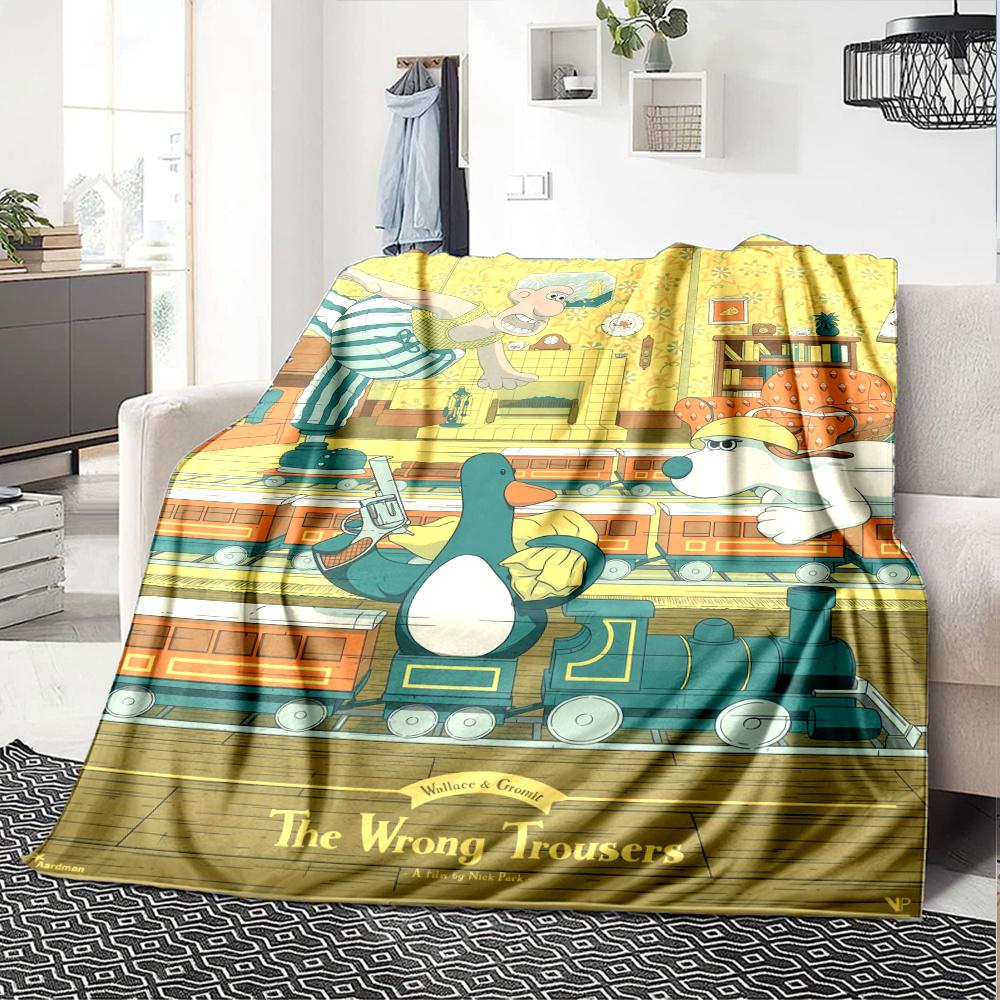 Wallace Gromit Blanket, High quality Comfortable for All Seasons, Home Decor, Warmth and Comfort
