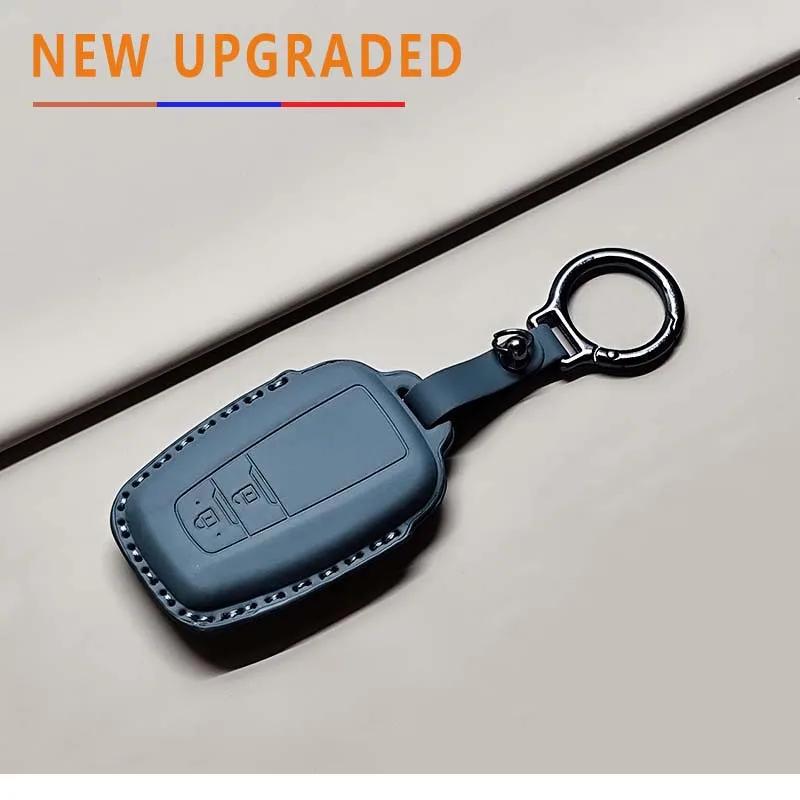Car Remote Key Case Cover for Toyota Corolla CHR Hilux Fortuner Land Cruiser 200 Camry Crown RAV4 Highland Yaris PU Leather Fob
