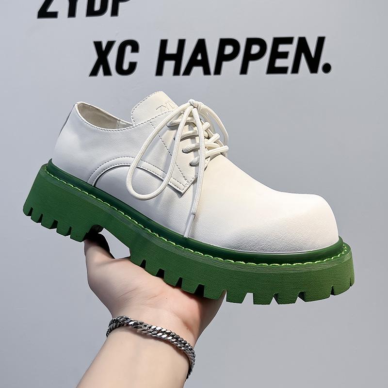 Трендовые туфли дерби в британском стиле 2024 года - Модные повседневные туфли с большой головой 32057-A