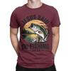 Unisex Youth Christian Fishing Jesus Said Go Fishing Bible T Shirt Cotton Clothing Novelty Crewneck Tee Shirt Gift Idea Tshirt