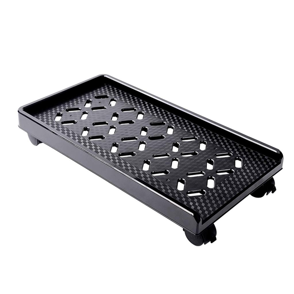 Crean CPU PC Server PC Rack with PC Wagon for Heat Dust Easy Black Stand, Stand, Rack, Casters, Desktops, Protection, Protection, Cleaning,