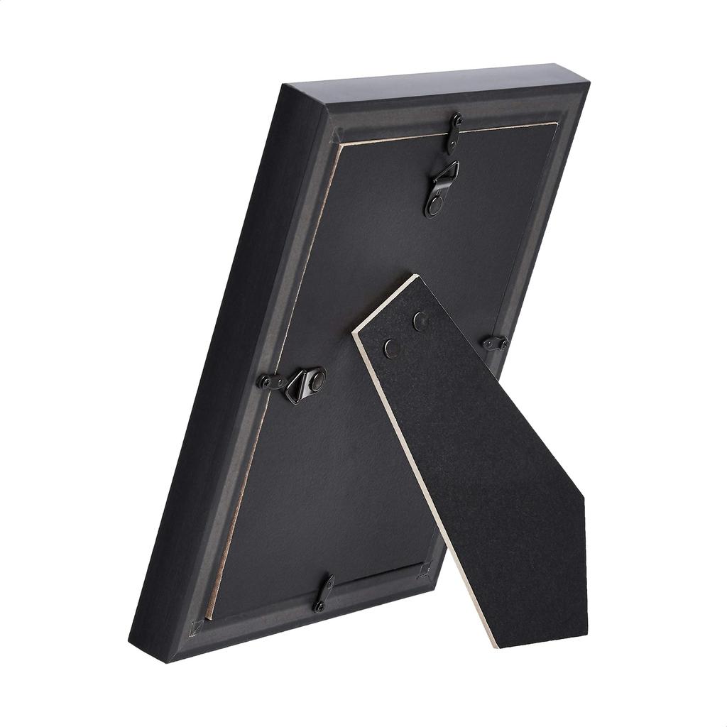 Amazon Basics Rectangular Photo Frame with Mat 2 Pack Mat, 13x18cm, 10x15cm, Black,